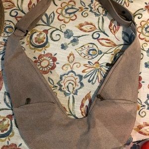 Sash bag taupe faux reptile